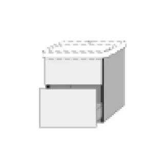 SA Waschtischunterbau mit Auszügen 3way (BS620) 580x525x352 Sandgrau-Matt – Bild 2