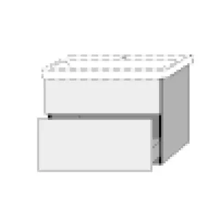 SA Waschtischunterbau mit Auszügen 3way (BS623) 580x776x452 Weiß-Glanz – Bild 2