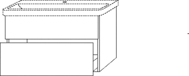 SA Waschtischunterbau mit Auszügen 3way (BS624) 580x976x452 Weiß-Glanz