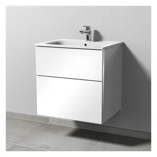 SA Waschtischunterbau mit Auszügen 3way (BS686) 582x585x472 Weiß-Glanz