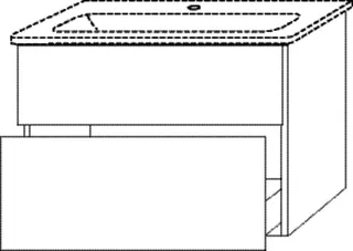 SA Waschtischunterbau mit Auszügen 3way (BS687) 582x785x472 Weiß-Glanz – Bild 3