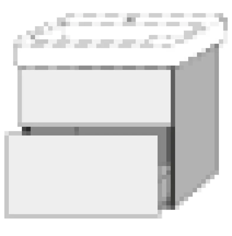 SA Waschtischunterbau mit Auszügen 3way (BS877) 588x635x407 Sandgrau-Matt
