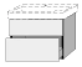 SA Waschtischunterbau mit Auszügen 3way (BS879) 588x790x407 Sandgrau-Matt