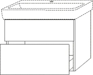 SA Waschtischunterbau mit Auszügen 3way (BS879) 588x790x407 Sandgrau-Matt – Bild 2