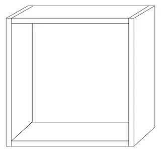 SA Regalmodul offen Cubes (CU110) 350x350x180 Weiß-Glanz – Bild 3