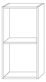SA Regalmodul offen Cubes (CU111) 700x350x180 Weiß-Soft – Bild 2
