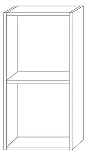 SA Regalmodul offen Cubes (CU111) 700x350x180 Weiß-Soft – Bild 3
