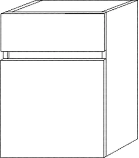 SA Anbauschrank CurveBay (CW130) 570x400x341 Weiß-Glanz