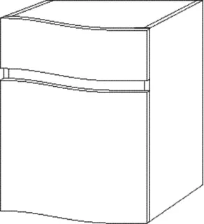 SA Anbauschrank links CurveBay (CW310) 570x400x449 Eiche-Kansas – Bild 2
