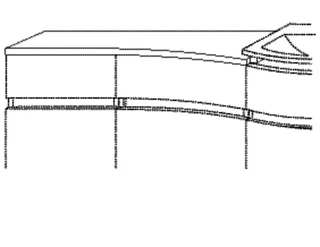 SA Abdeckpl. geschweift Anbau links CurveBay (CW400) 19x818x454 Weiß-Glanz