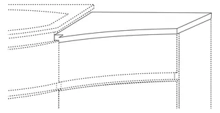 SA Abdeckpl. geschweift Anbau rechts CurveBay (CW403) 19x418x454 – Bild 2