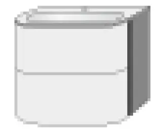 SA Set Glas-Waschtisch mit Auszügen 4balance (DG201) 522x584x514 Weiß-Glanz – Bild 2