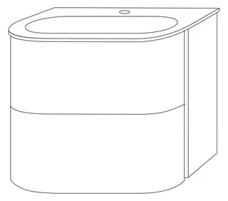 SA Set Keramik-Waschtisch mit Auszügen 4balance (DG401) 522x584x514 Sandgrau-Matt – Bild 2