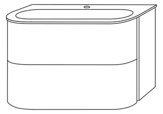 SA Set Keramik-Waschtisch mit Auszügen 4balance (DG402) 522x784x514 Sandgrau-Matt – Bild 2