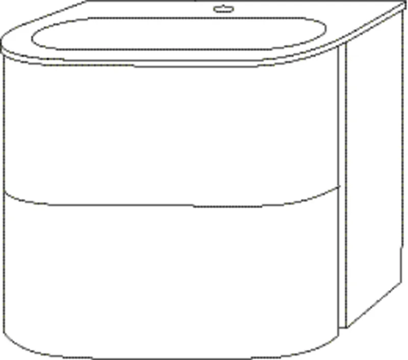 SA Set Keramik-Waschtisch mit Auszügen 4balance (DL401) 522x584x514 Weiß-Matt