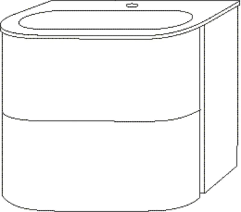 SA Set Keramik-Waschtisch mit Auszügen 4balance (DL401) 522x584x514 Weiß-Glanz