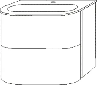 SA Set Keramik-WT mit Auszügen 4balance (DL401) 522x584x514 Weiß-Glanz