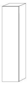 SA Hochschrank Anschlag links 2morrow (G2270L) 1615x350x350 Weiß-Hochglanz – Bild 2