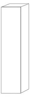 SA Hochschrank Anschlag links 2morrow (G2270L) 1615x350x350 Weiß-Hochglanz – Bild 3
