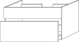 SA Waschtischunterbau mit Auszügen 2morrow (G1310) 510x900x520 Weiß-Soft
