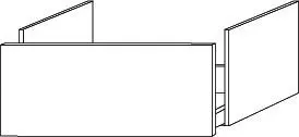 SA Waschtischunterbau mit Auszug 2morrow (G1323) 340x800x520 Weiß-Soft – Bild 2