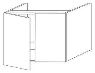 SA Waschtischunterbau mit Türen 2morrow (G1361) 510x600x520 Eiche-Nordic – Bild 2