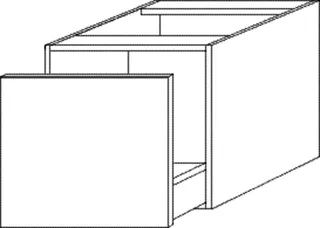 SA Anbau-/Solitärschrank mit Auszug 2morrow (G2230) 340x350x520 Eiche-Tabak – Bild 2