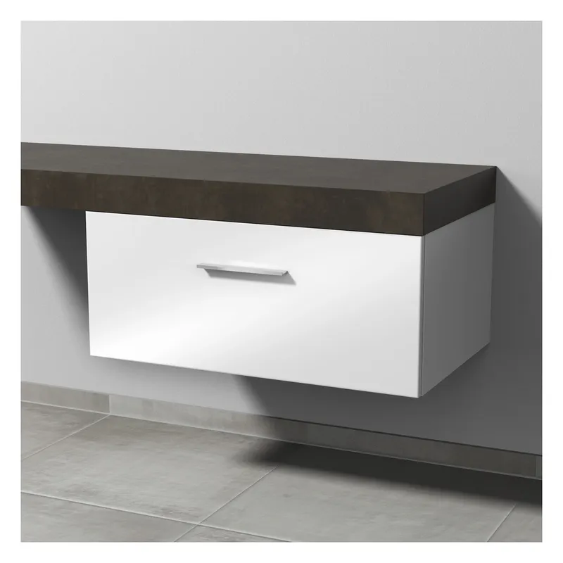 SA Anbau-/Solitärschrank mit Auszug 2morrow (G2235) 340x800x520 Weiß-Glanz