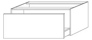 SA Anbau-/Solitärschrank mit Auszug 2morrow (G2235) 340x800x520 Weiß-Glanz – Bild 2