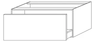 SA Anbau-/Solitärschrank mit Auszug 2morrow (G2235) 340x800x520 Weiß-Glanz – Bild 3