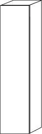 SA Hochschrank Anschlag links 2morrow (P2270L) 1615x350x350 Sandgrau-Matt