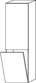 SA Hochschrank A: rechts 2morrow (P2272R) 1615x450x350