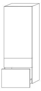 SA Hochschrank Anschlag links 2morrow (P3274L) 1615x525x350 Graphit-Matt – Bild 2