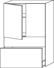 SA Mittelschrank 2morrow (P2276) 1105x700x350 Weiß-Matt