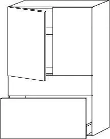 SA Mittelschrank 2morrow (P2276) 1105x700x350 Weiß-Matt