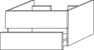 SA Waschtischunterbau mit Auszügen 2morrow (G2305) 340x600x520 Eiche-Tabak – Bild 2