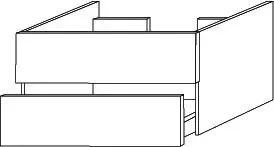 SA Waschtischunterbau mit Auszügen 2morrow (G2305) 340x600x520 Eiche-Tabak – Bild 3