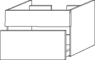 SA Waschtischunterbau mit Auszügen 2morrow (G2311) 510x700x520 Weiß-Matt