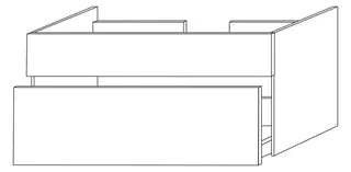 SA Waschtischunterbau mit Auszügen 2morrow (L2313) 510x1000x520 Weiß-Matt – Bild 3