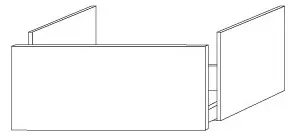 SA Waschtischunterbau mit Auszug 2morrow (G2323) 340x800x520 Weiß-Glanz – Bild 2