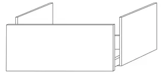 SA Waschtischunterbau mit Auszug 2morrow (G2323) 340x800x520 Weiß-Glanz – Bild 3