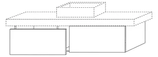 SA Waschtischunterbau mit Auszügen 2morrow (G2328) 340x1400x520 Weiß-Glanz – Bild 2