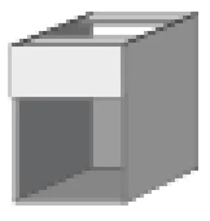 SA Anbau-/Solitärschrank 2morrow (G2351) 510x350x520 Weiß-Glanz