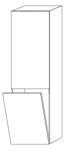 SA Hochschrank Anschlag links 2morrow (L2272L) 1615x450x350 Eiche-Kansas – Bild 2