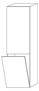 SA Hochschrank Anschlag links 2morrow (L2272L) 1615x450x350 Eiche-Kansas – Bild 3