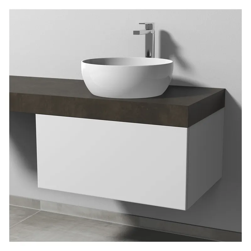 SA Waschtischunterbau mit Auszug 2morrow (P1322) 340x700x520 Weiß-Soft