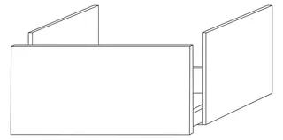 SA Waschtischunterbau mit Auszug 2morrow (P1322) 340x700x520 Weiß-Soft – Bild 2