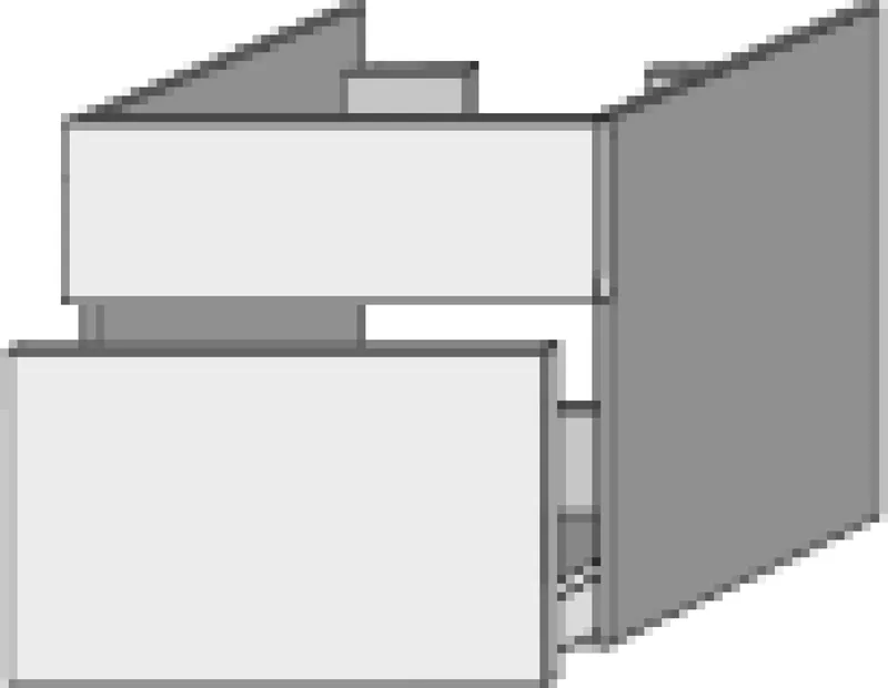 SA Waschtischunterbau mit Auszügen 2morrow (P1411) 510x500x520 Weiß-Soft