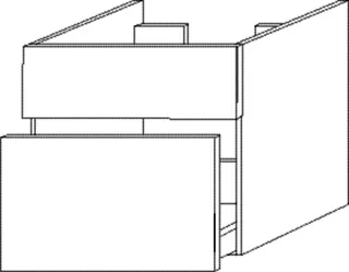 SA Waschtischunterbau mit Auszügen 2morrow (P1411) 510x500x520 Weiß-Soft – Bild 2