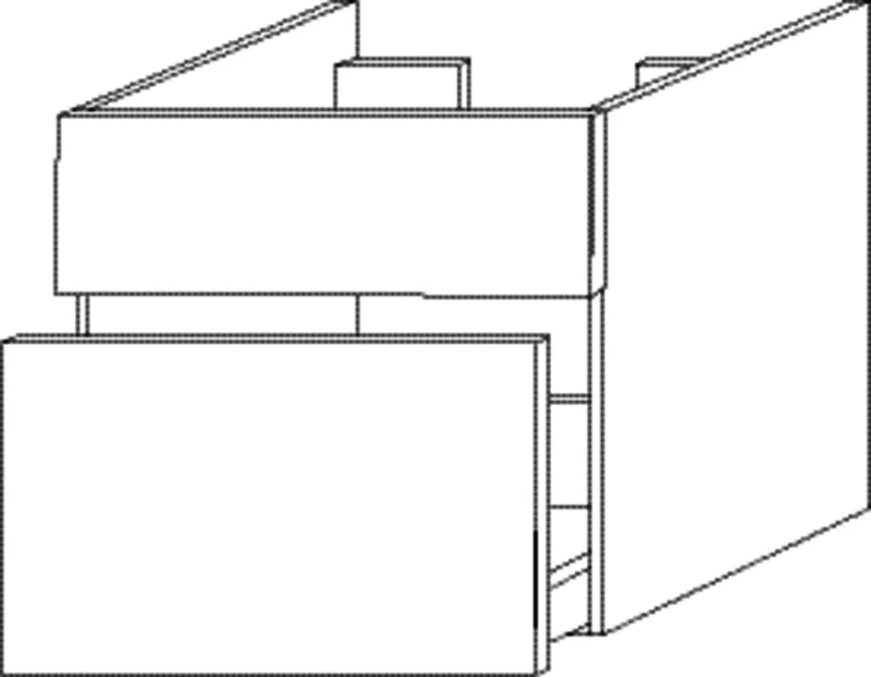 SA Waschtischunterbau mit Auszügen 2morrow (P1411) 510x500x520 Eiche-Nordic